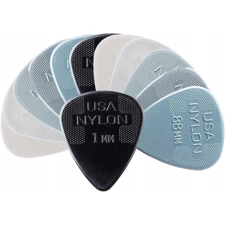 Kostki gitarowe 12szt Dunlop PVP44 zestaw piórka do gitary mix różne wzory