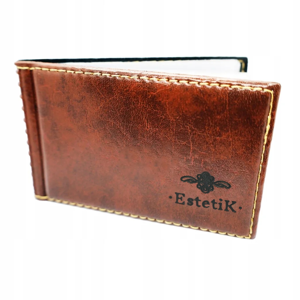 Wizytownik Etui Wizytówki Oprawka Skóra Brązowy| EstetiK