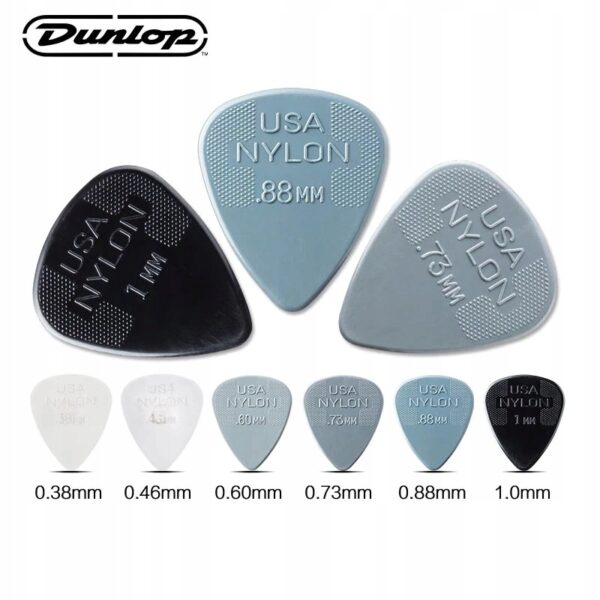 Kostki gitarowe 6szt Dunlop Nylon zestaw piórka do gitary trwałe różne mix – zdjęcie 8