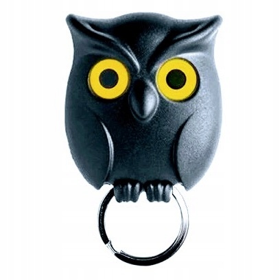 Wieszak na klucze Sowa magnetyczna Czarny Uchwyt magnes ścienny dekoracja