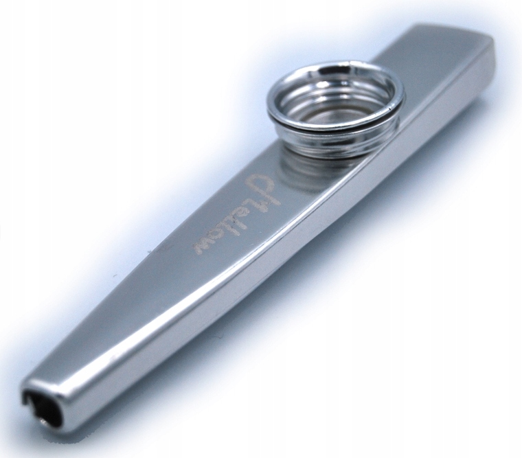 KAZOO metalowe MELLOW srebrne z futerałem instrument dęty edukacyjny muzyka