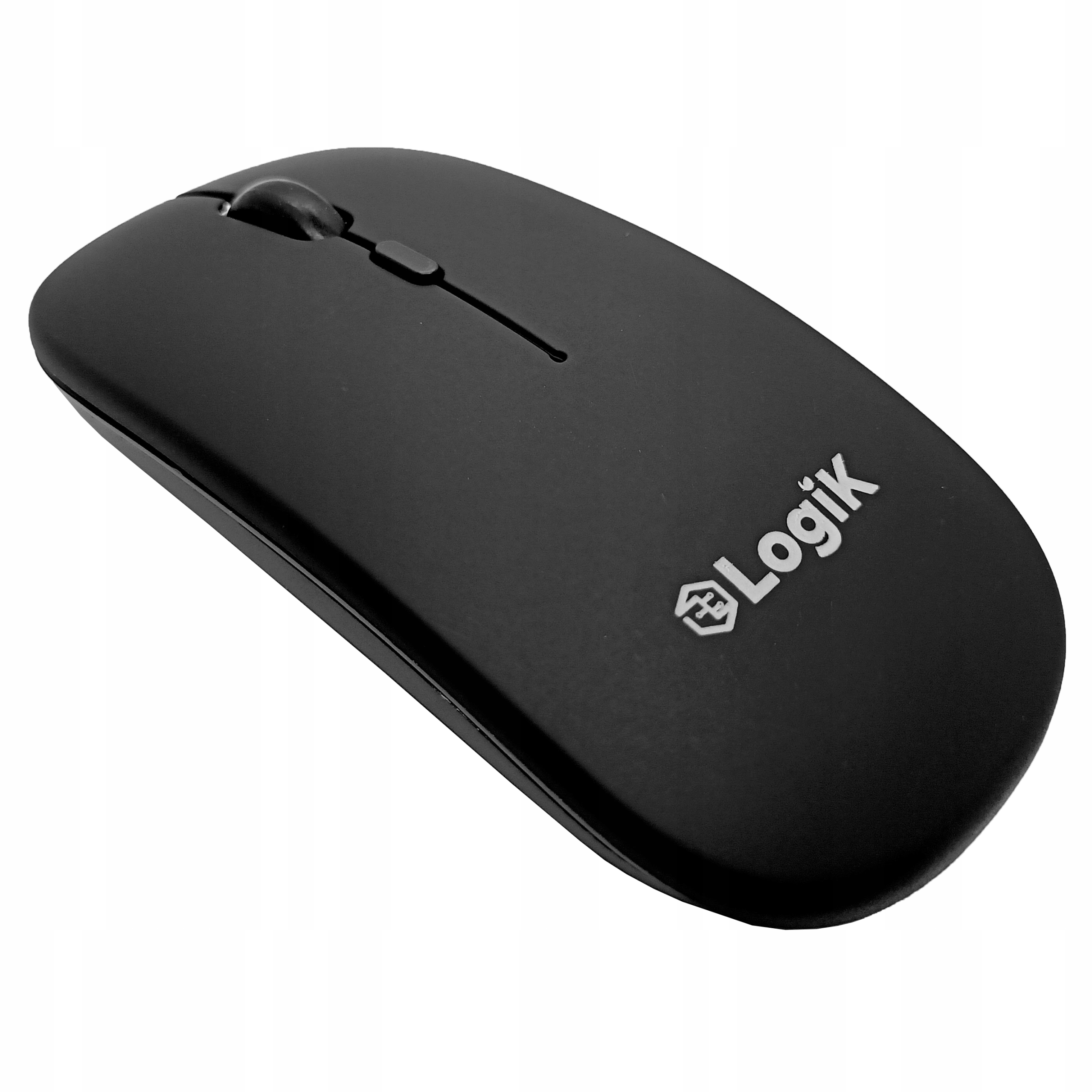 Mysz bezprzewodowa LogiK cienka cicha ergonomiczna 1600 dpi czarna | USB