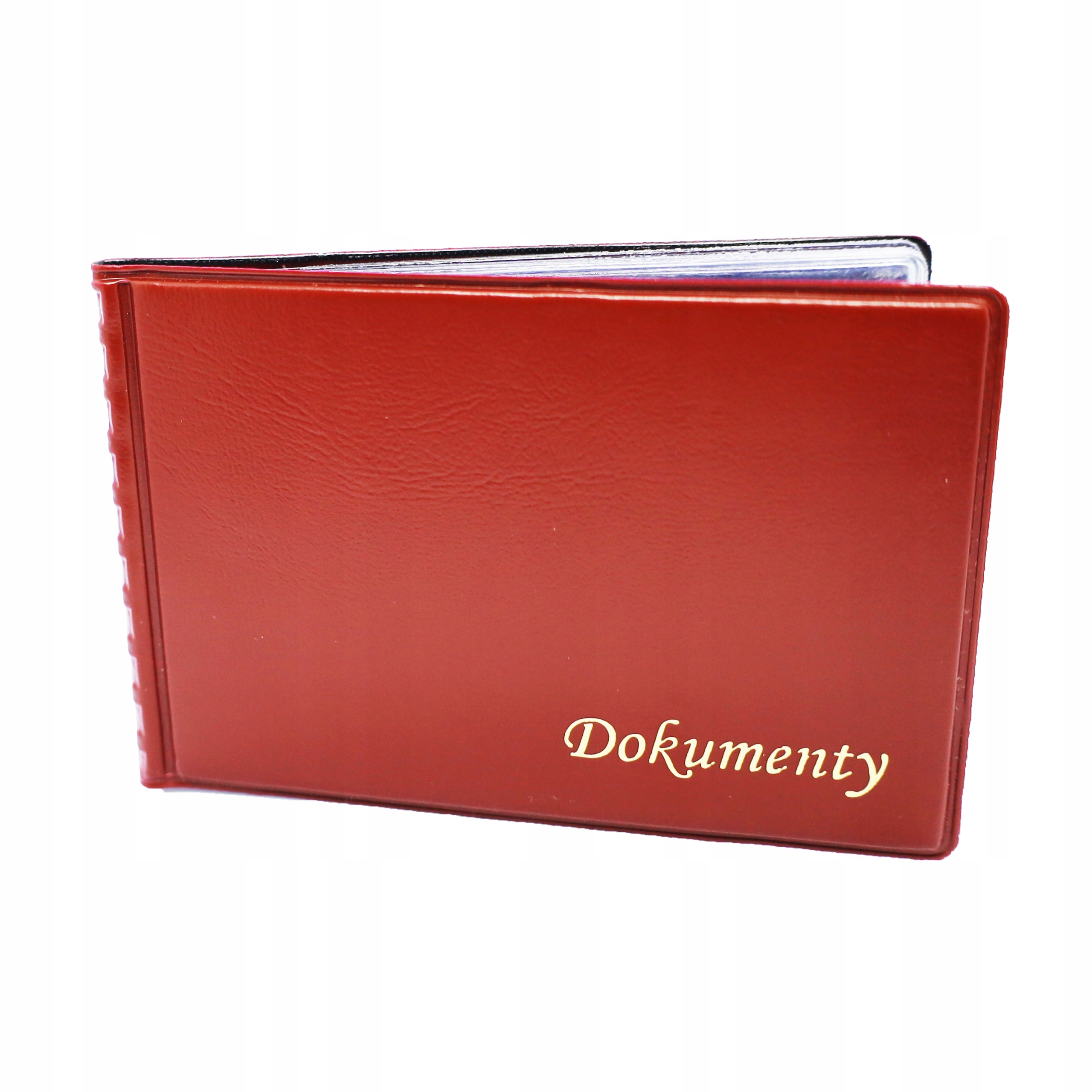 Oprawka Dokumenty Eko Czerwona Etui Wizytownik Karty i Dowód Mały Poręczny