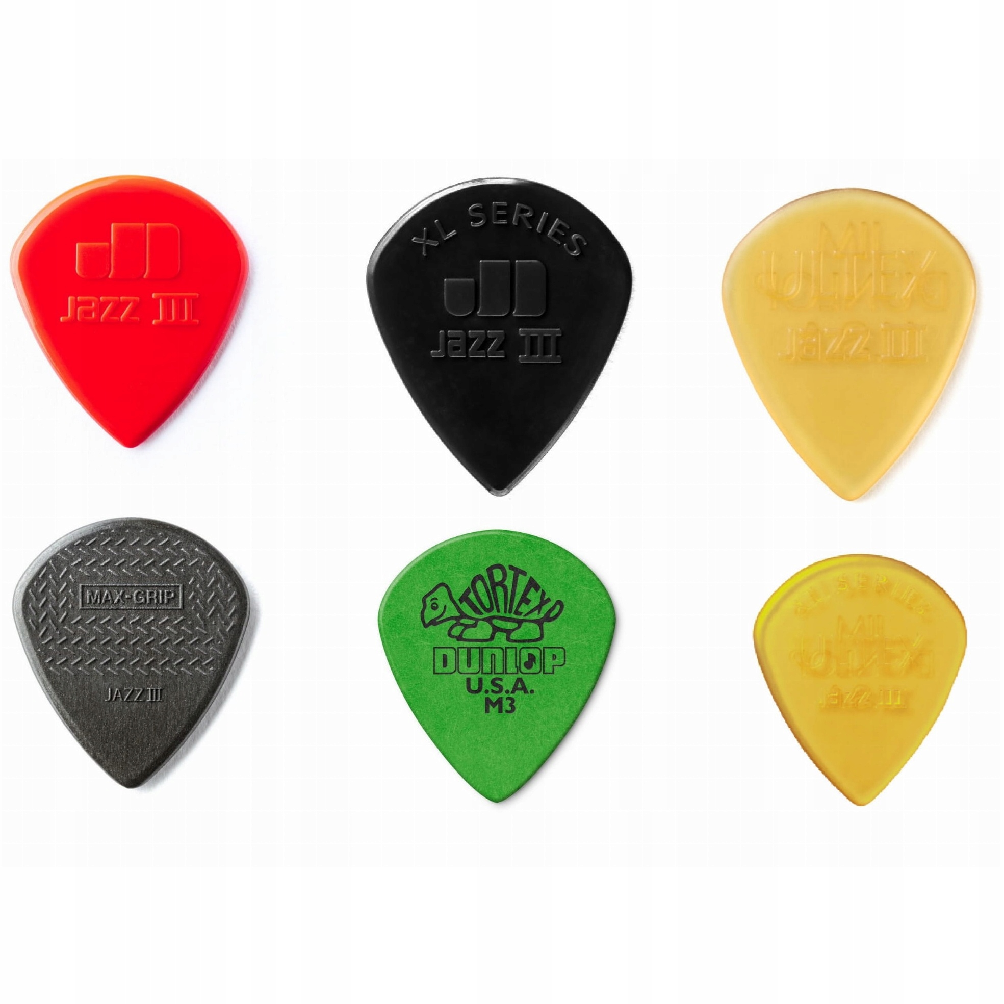 Kostki gitarowe 6szt Dunlop Jazz elektryczna PVP103 zestaw piórka do gitary