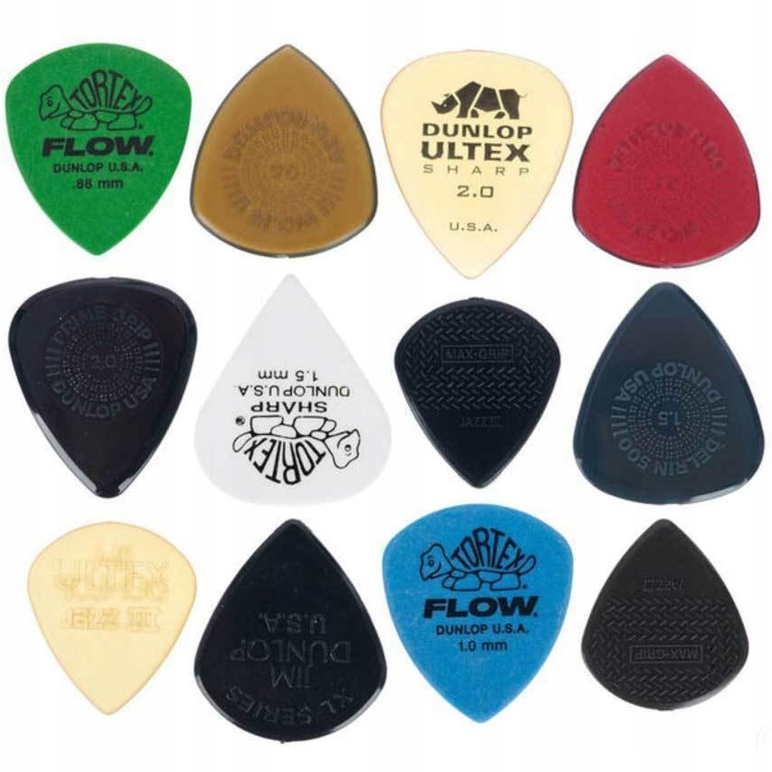 Kostki gitarowe 12szt Dunlop Shred Variety PVP118 zestaw piórka mix wzory